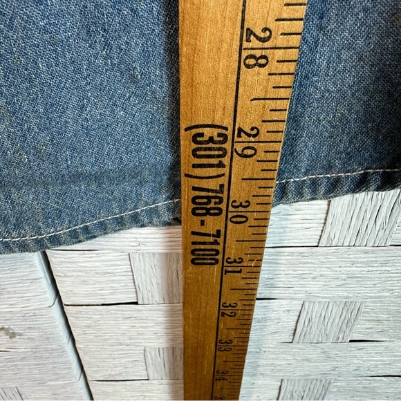 Lets Quizz Again vintage embroidered Noah’s art denim button-down cottage core - Picture 7 of 11